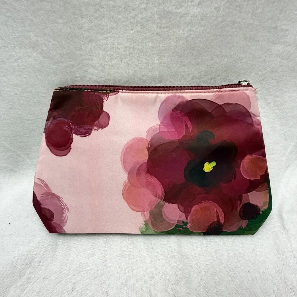 Clinique x Jonathan Cohen Floral‎ Tote Bag + Zip Pouch Set Floral Pink NWT